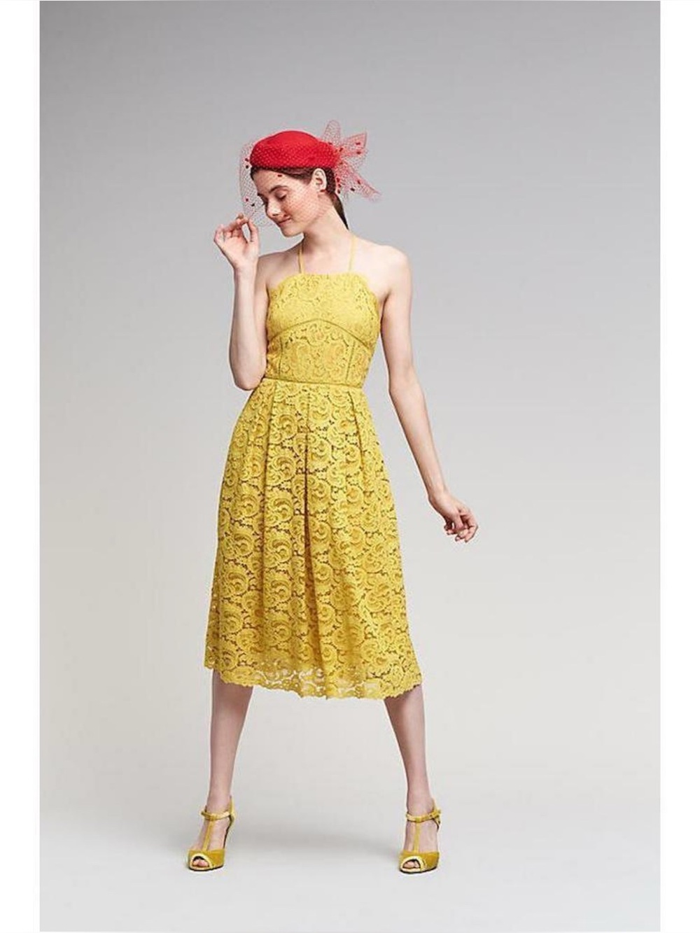 J.O.A. Lace Midi Dress